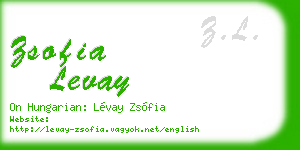 zsofia levay business card