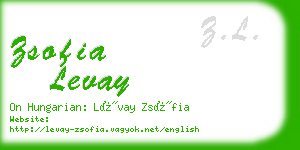 zsofia levay business card